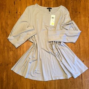 Garnet Hill Eileen Fisher Tencel Jersey Jewel Neck Top